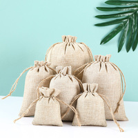 Sac en toile de jute de haute qualité 13x18cm, impression de logo, sacs en jute durables, pochette récupérable, idéal pour l'emballage cadeau, bonbons de Noël