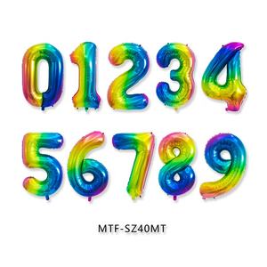 थोक 40 इंच हीलियम Globos पार्टी सजावट बच्चों के खिलौने संख्या पन्नी शादी गुब्बारे बैलोन Bleu - Product Image 5