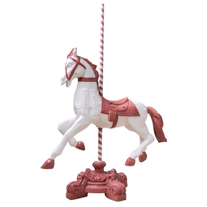 Pháp Carousel phong cách nhựa thủ công ngựa | khung kim loại với điểm nhấn gỗ | mục sưu tập độc đáo của & trang trí nhà | miễn phí - Product Image 6