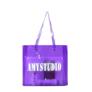 Customized Color Transparent Shopping Bag Color Printing Waterproof Bag PVC Tote - Product Image 2