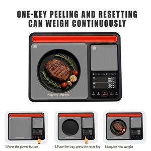 डुअल प्लेटफॉर्म फूड वेट स्केल के साथ 10 किलोग्राम क्षमता वाले वाटरप्रूफ स्टेनलेस स्टील की सतह एलसीडी डिस्प्ले एए बैटरी ऑपरेशन - Product Image 5