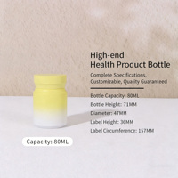 Contenants en plastique PET personnalisés avec bouchon à vis de 80 ml et 120 ml, flacons vides pour capsules avec impression sérigraphique