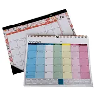 Calendario de pared 2022, calendario de escritorio personalizado mensual con protectores de esquina, venta al por mayor