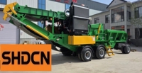 Shd à faible coût, haute capacité, entièrement automatique, haute efficacité, déchiqueteuse à bois de type traînant 35-45 t/h, broyeur à bois mobile diesel