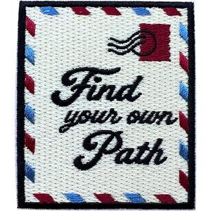 Find Your Own Path Embroidery <b>Patch</b> 3 Inches Iron <b>On</b> <b>Sew</b> <b>On</b> Travel Applique <b>Patch</b> For Bags Fabric Nonwoven Felt - Product Image 1