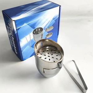 Elegante y Moderna Cazoleta de Acero Inoxidable Duradera e Impermeable para Cachimba con Bandejas de 2 Niveles para Carbón y Tabaco, Incluye Pinza para Carbón - Product Image 4