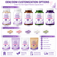 Capsules de Probiotiques pour Femmes, Vente Chaude Directe Usine, Marque Blanche, Échantillon Disponible pour la Santé Vaginale