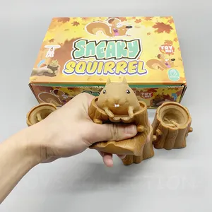 Novelty New Arrival Anti Stress Relief Sneaky Squirrel Cup Fidget Sensory Decompression Squeeze Toys For Kids