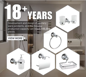 Support mural moderne en alliage de zinc finition chromée pour <span class=keywords><strong>brosse</strong></span> de toilette en verre dépoli - Outil de nettoyage pour salle de bain d'hôtel - Antirouille et durable - Product Image 5