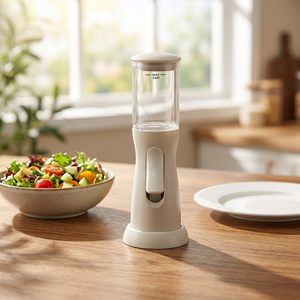 Pulvérisateur d'huile innovant sans paille, type pression, bouteille en verre atomisatrice, vaporisateur d'huile rond à vortex 3D pour la cuisine domestique - Product Image 1