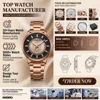 Montre à boîtier rond argenté avec cadran squelette blanc et marron, anneau de chiffres rotatif et bracelet à trois maillons en acier inoxydable