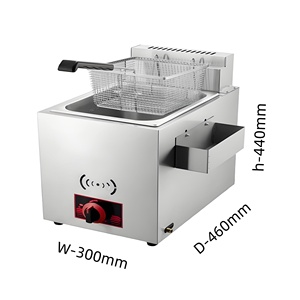 Équipement <span class=keywords><strong>de</strong></span> cuisson au gaz commercial, friteuse <span class=keywords><strong>de</strong></span> table en acier inoxydable <span class=keywords><strong>de</strong></span> 6 L avec panier <span class=keywords><strong>de</strong></span> friture pour frites, pommes <span class=keywords><strong>de</strong></span> terre, <span class=keywords><strong>poulet</strong></span> - Product Image 1