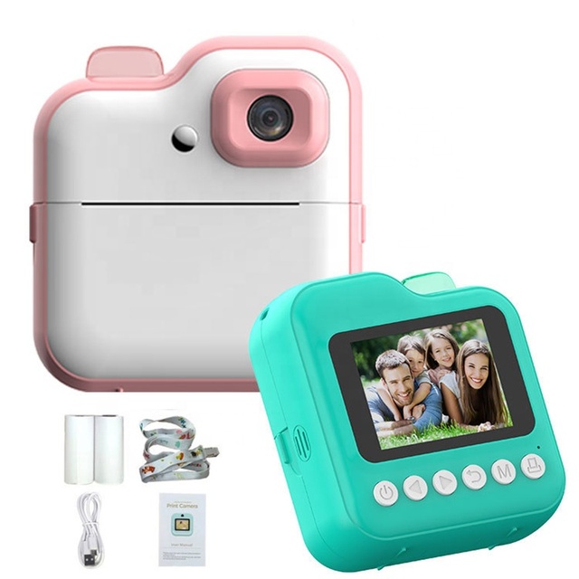 Good Quality 48M Pixels Paper Shoot Printing Camera Printer for Kids Instant Print Camera With RGB Light