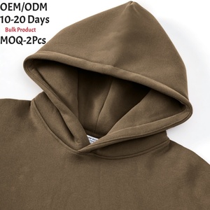 High Quality Heavyweight 400Gsm 100%Cotton Blank <b>Hoodie</b> Men‘s Oversized Streetwear <b>Plain</b> Manufacturer Custom Logo Print TKAN879 - Product Image 1