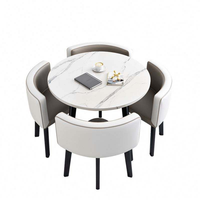 Petit ensemble de table à manger avec banc, ensemble de salle à manger formel pour hôtel, table et chaises simples, cuisine et restaurant modernes