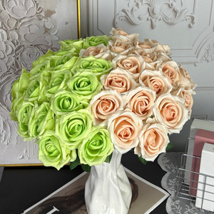 ช่อดอกกุหลาบประดิษฐ์ Jinxi ดอกไม้ผ้าไหมสีม่วงชมพู สำหรับตกแต่งงานแต่งงาน - Product Image 3