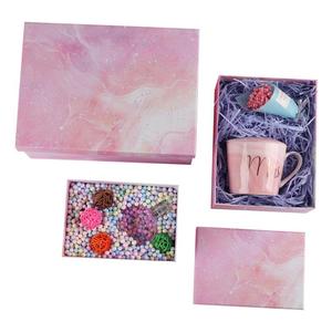 Boîte en papier à motif ciel étoilé rose, style rectangulaire, boîtes en papier personnalisables - Product Image 2