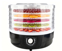 Déshydrateur alimentaire électrique rotatif BAIYI à 5 plateaux, contrôle numérique de la température, affichage numérique, 250W, usage domestique, efficacité énergétique