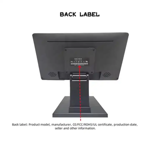 Màn hình máy tính phẳng nguồn gốc nhà máy, tương thích với Windows 10, màn hình cảm ứng 15 inch, hệ thống POS, màn hình cảm ứng điện dung - Product Image 5