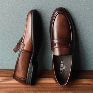 Zapatos Oxford Formales de Negocios de Cuero Genuino de Alta Gama, Lujosos, Casuales, con Suela Plana Antideslizante, Transpirables e Impermeables para Otoño - Product Image 5