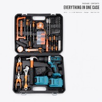 Perceuse sans fil 21V professionnelle, sans clé, couple de 28 N.m, tournevis électrique, 2 batteries au lithium de 1,3 Ah