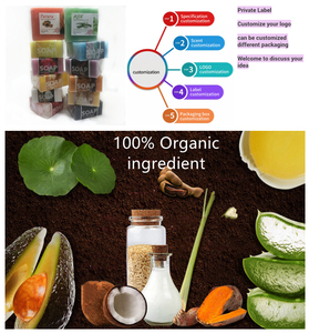 สบู่อาบน้ำทำมือสบู่ก้อนสำหรับฟอกสีผิวทำมือสบู่อาบน้ำจากมะละกอขิงขมิ้นออร์แกนิกฉลากส่วนตัว - Product Image 4