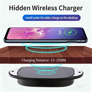 Caricatore Wireless Nascosto da Tavolo a Lunga Distanza 25mm QC3.0 Type-C per Telefoni Cellulari, Ideale per Hotel, Casa e Ristoranti - Product Image 2