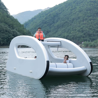 Offre Chaude : Bateau Gonflable DWF Tout-Électrique avec Moteur pour Jeux d'Eau Estivaux sur Lac et Océan, Bateau Solaire, Bateau Maison Gonflable