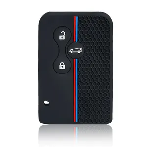 Porte-clés pour Renault <span class=keywords><strong>Scenic</strong></span> Clio Logan Megane <span class=keywords><strong>2</strong></span> 3 Koleos, étui pour clé de voiture à 3 boutons - Product Image 5