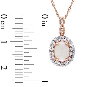 Collier en gros de style vintage, nouveau bijou de mode, cadre unique ovale, opale CZ, pendentif élégant, plaqué or rose S925 - Product Image 5