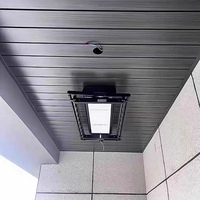 Plafonds artistiques perforés en WPC de style moderne, ignifuges, à grain de bois décoratif, en PVC pour hôtels, grille de plafond facile à installer