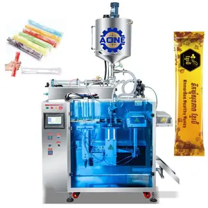 Machine automatique multifonctionnelle à emballer les sachets de pâte de gingembre et d'ail Machine verticale de conditionnement de liquides pour sachets debout