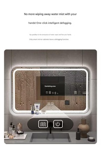 Mueble de Baño Flotante Moderno con Encimera de Madera de Roble Integrada <span class=keywords><strong>para</strong></span> 4-6 Personas ㎡   <span class=keywords><strong>Muebles</strong></span> de Baño de Alta Gama <span class=keywords><strong>para</strong></span> Uso Comercial - Product Image 3