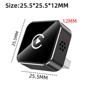 Adaptador Inalámbrico CarPlay Mini Negro, Conexión Estable Plug & Play, Adaptador 2 en 1 Inalámbrico CarPlay y Android Auto para Automóvil - Product Image 2