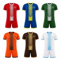 Conjunto de Uniforme de Fútbol con Franjas Chevron OEM, Sublimado, Corte Holgado, Ropa Deportiva, Uniforme de Equipo, Logotipo Personalizado