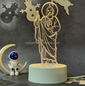 3D Visual LED Lampe Nachtlicht Schöne Herzform LED Base 3D Illusion Lampe warme Farbe verfügbar - Product Image 1