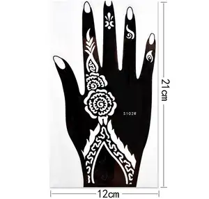 Großhandel Beauty Sticker Henna Tattoo Schablonen Frauen Sexy Spitze Hände Body Art Sticker