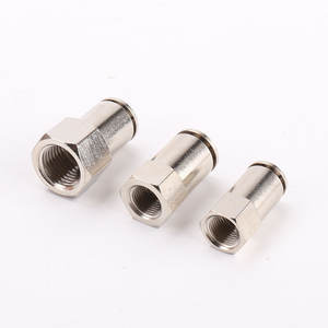 Conexiones Neumáticas de Conexión Rápida de la Serie PCF Resistentes a la Corrosión de Alta Presión, Recubiertas de Cobre y Níquel Interno - Product Image 3