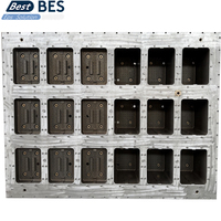 Moule personnalisé pour boîte EPS 10L, 9+9 cavités, moule à trois plaques pour base et couvercle de boîte en mousse, pour machine de moulage EPS K1418, moule EPS et moule pour boîte EPS