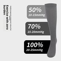Chaussettes de compression longues à haute élasticité pour la course et le cyclisme, chaussettes de sport épaisses en tissu éponge pour le soutien et la récupération des jambes