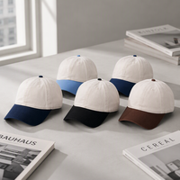 Casquette de baseball trucker à 6 panneaux en coton avec logo brodé, couleur contrastée, texte personnalisé avec le logo de votre entreprise