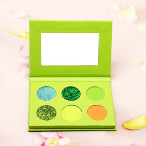 Palette di ombretti opachi a 6 colori all'ingrosso con ombretto glitterato impermeabile e finitura luccicante duratura per il trucco natalizio - Product Image 5