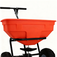 Vente chaude Cadre en acier enduit de poudre Manuel Hand-Push Spreader Semoirs agricoles Transplanteurs pour l'épandage d'engrais salin