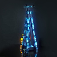 Individuell bedruckbarer, wiederaufladbarer, stehender A-Rahmen LED-Shotglas-Turm-Display-Ständer für Bar, Club und Party