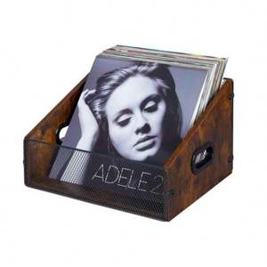 Organisateur de bureau pliable classique en métal, type support, pour disques vinyles, albums, livres et dossiers - Product Image 6