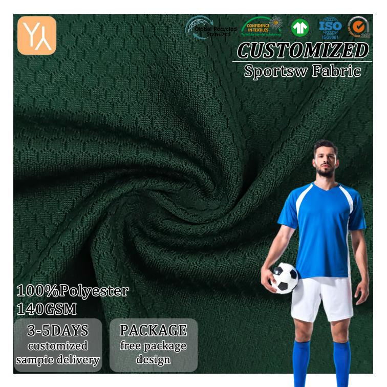 Manufacturers Direct Custom Color Polyester Knitted Breathable Soccer Fabric Sportswear Fabric