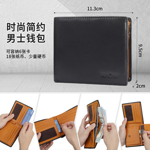 WinCref Leather Bi-Fold <b>Wallet</b> <b>Men</b> <b>RFID</b> Blocking One Size Everyday Use - Product Image 2