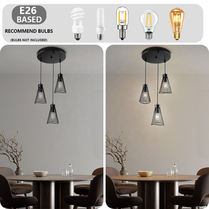 SKD Style Industriel Suspension E26 E27 En Métal Intérieur Pendentif Éclairage Intérieur Luminaires - Product Image 4