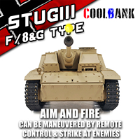COOLBANK Édition Collector 1:16 StuG III Ausf.F8 Char RC modifié personnalisé avec radio 2,4 GHz, char allemand de la Seconde Guerre mondiale, pour les amateurs avancés
