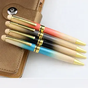 novelty gifts school suppliers company giveaway eco maple gradient color printed new design colorful wood pens with logo